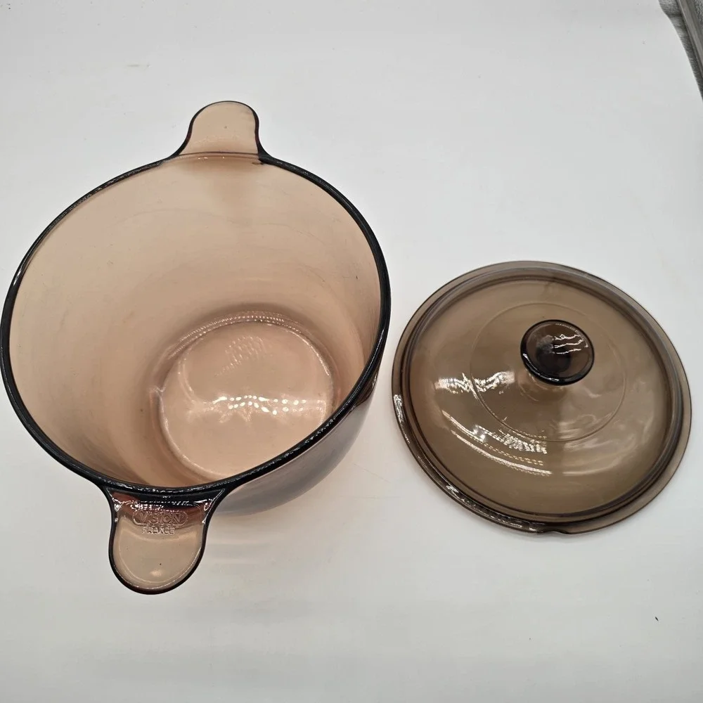 Corning‎ Vision Amber 4.5L Dutch Oven Stock Pot 5 Quart France w/V2.5C Lid